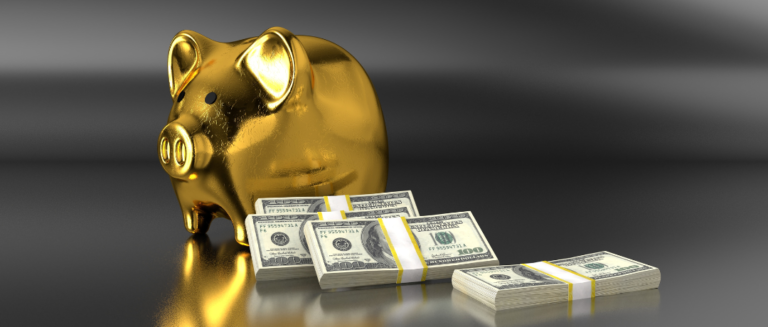 Comparação de dinheiro com o banco